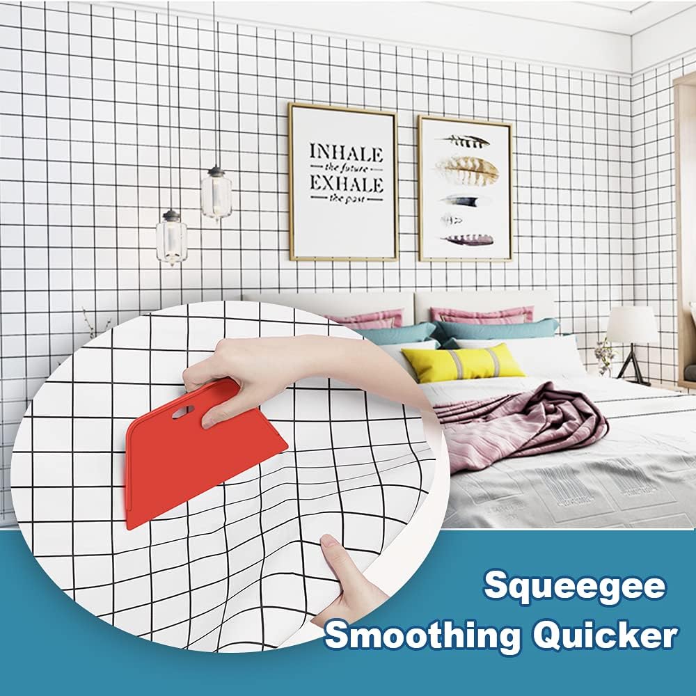 tiptopcarbon Wallpaper Kit Wallpaper Smoothing Tool Wallpaper Tools for Peel and Stick on Contact Paper Hanging Vinyl Backsplash Window Film - Image 6